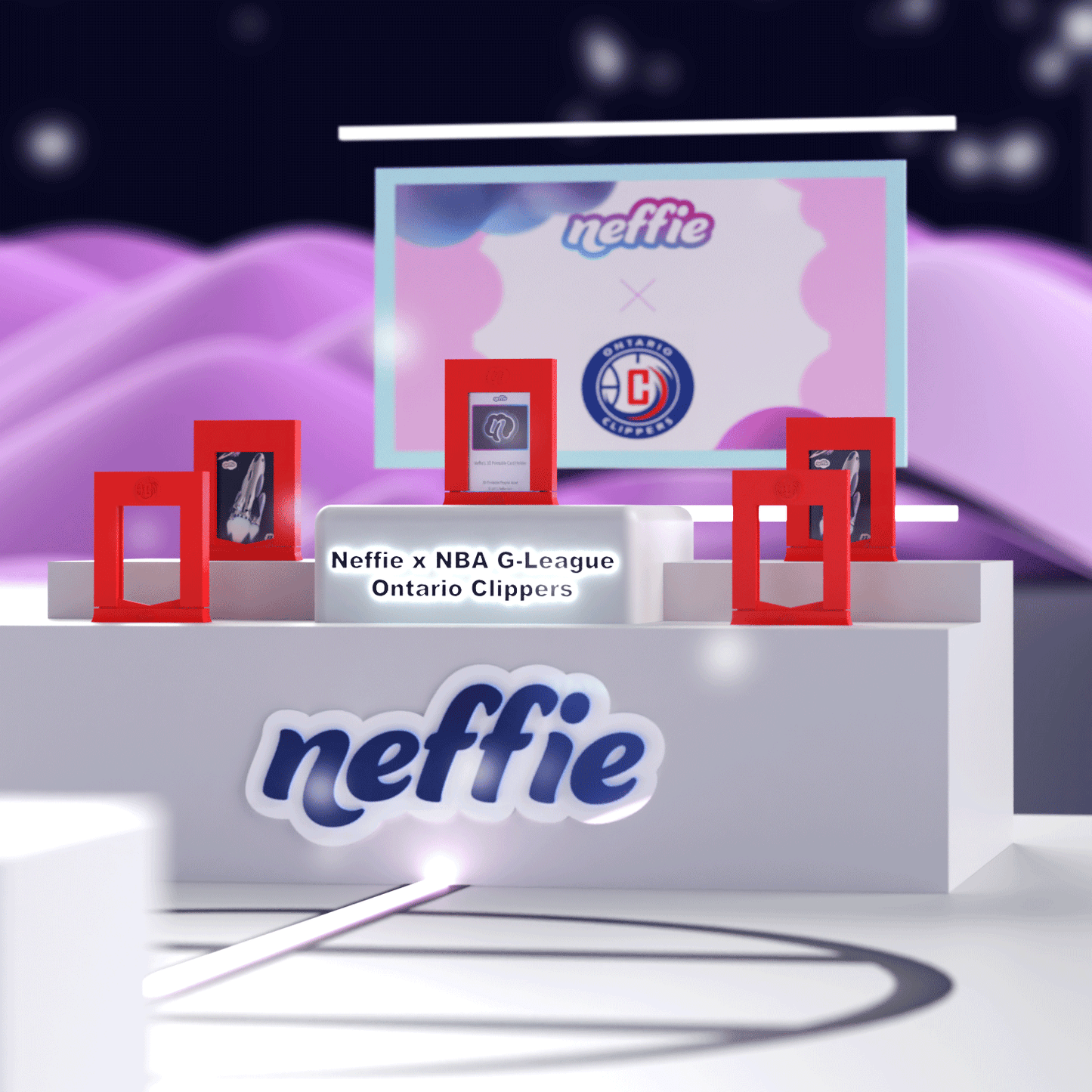 Tarjetero oficial Neffie x NBA G-League Ontario Clippers imprimible en 3D