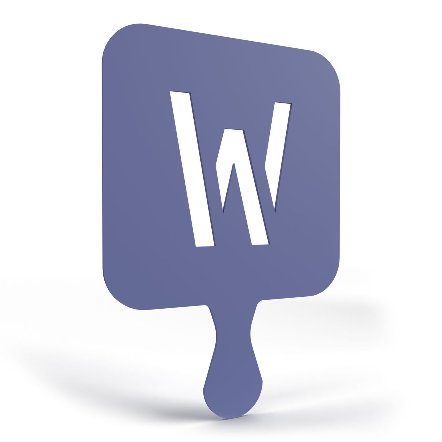 3D Printable Stencil Letter "W"