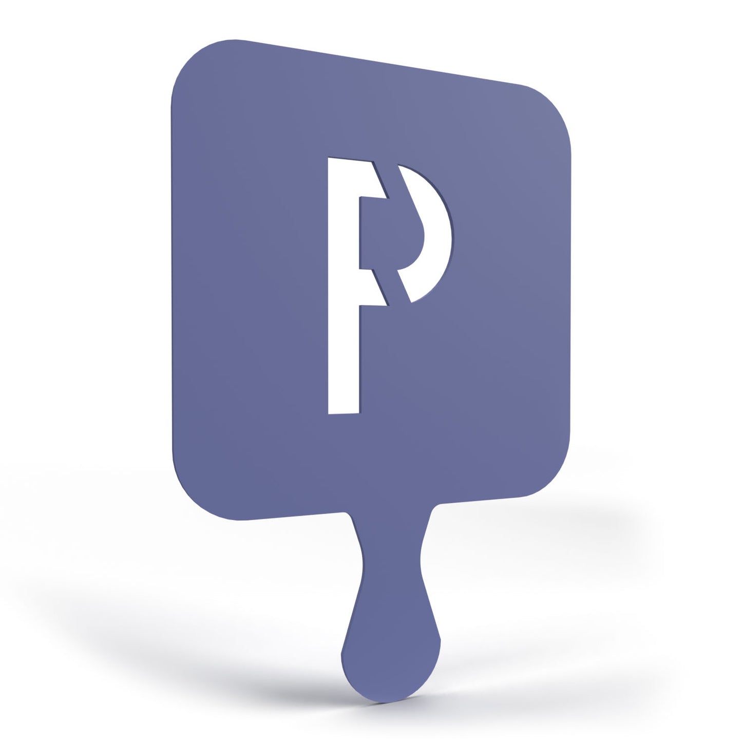 3D Printable Stencil Letter "P"