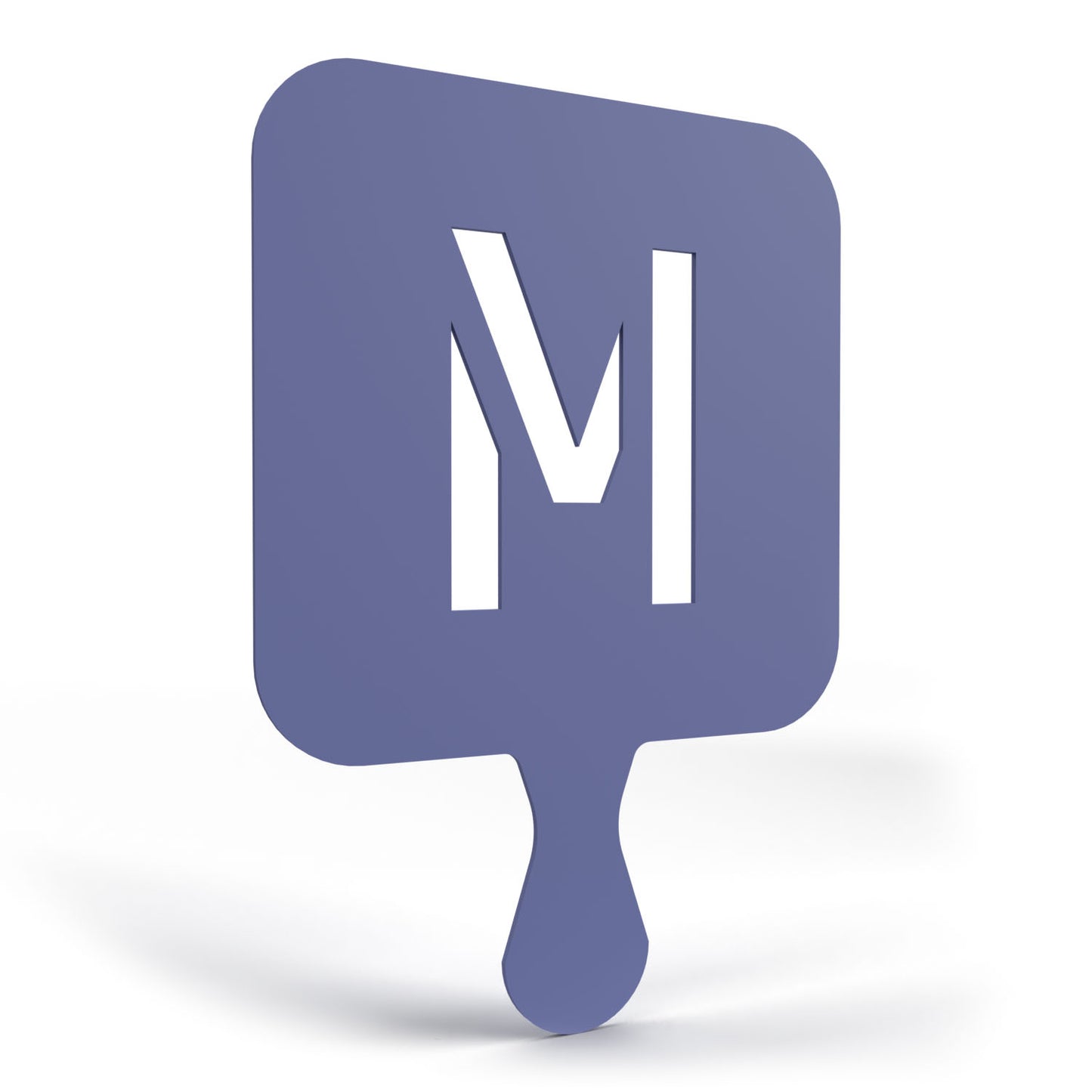 3D Printable Stencil Letter "M"