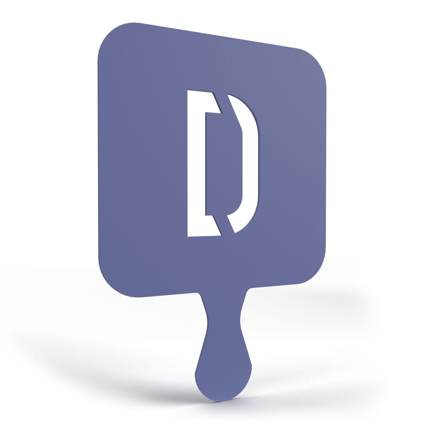 3D Printable Stencil Letter "D"