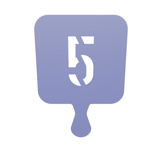 3D Printable Stencil Number Five "5"