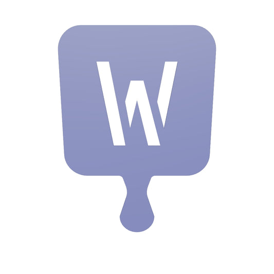 3D Printable Stencil Letter "W"