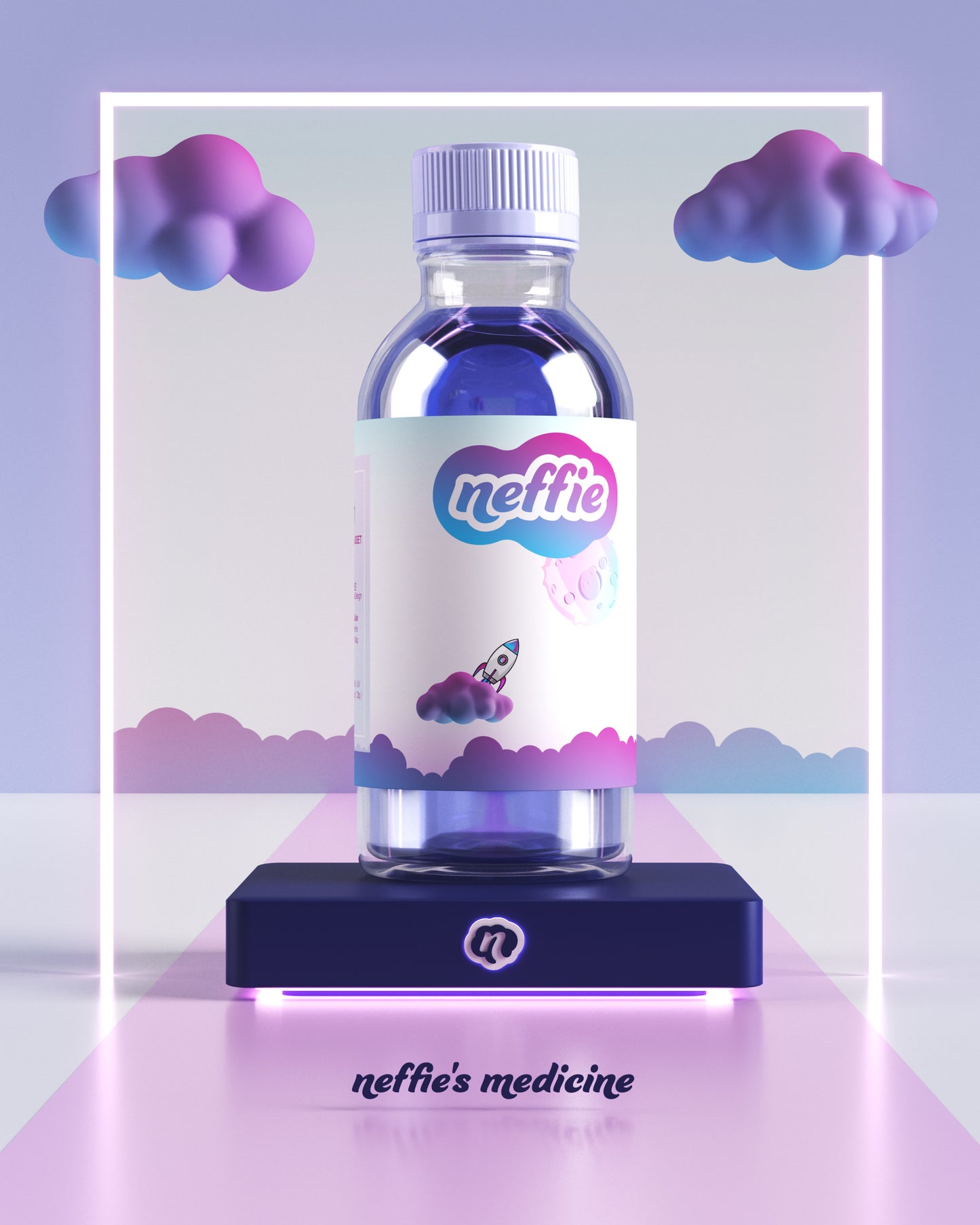 3D Medicine Bottle Template-Mockup