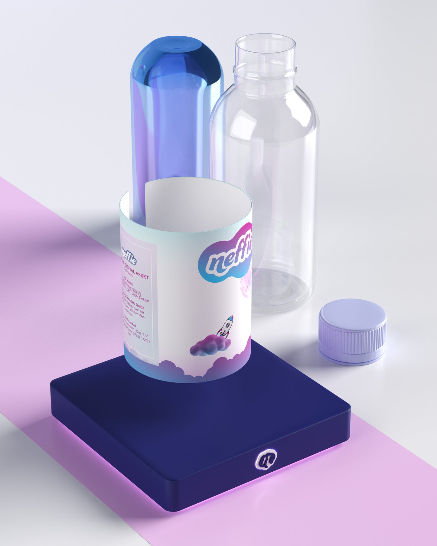 3D Medicine Bottle Template-Mockup