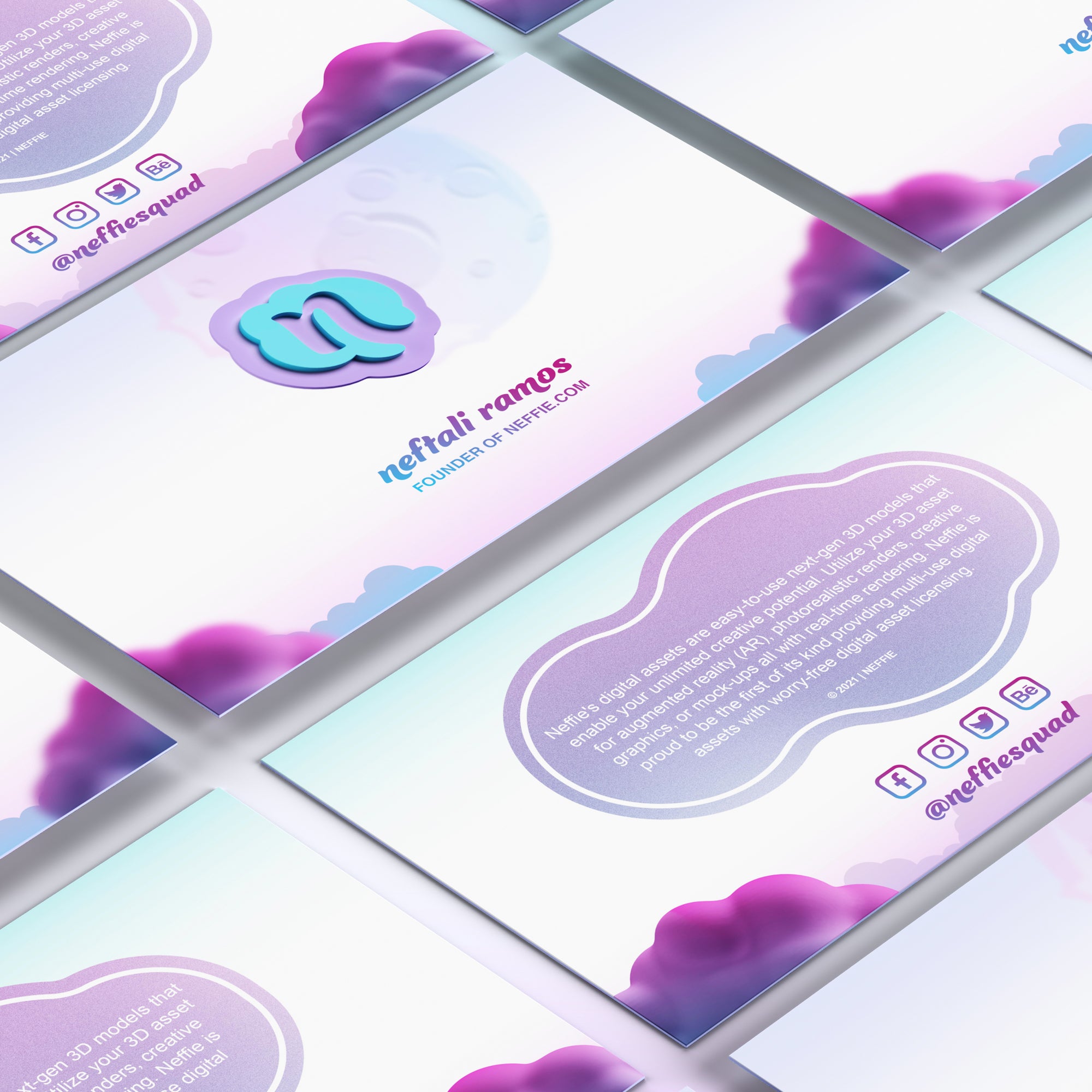 3D Business Card Template-Mockup