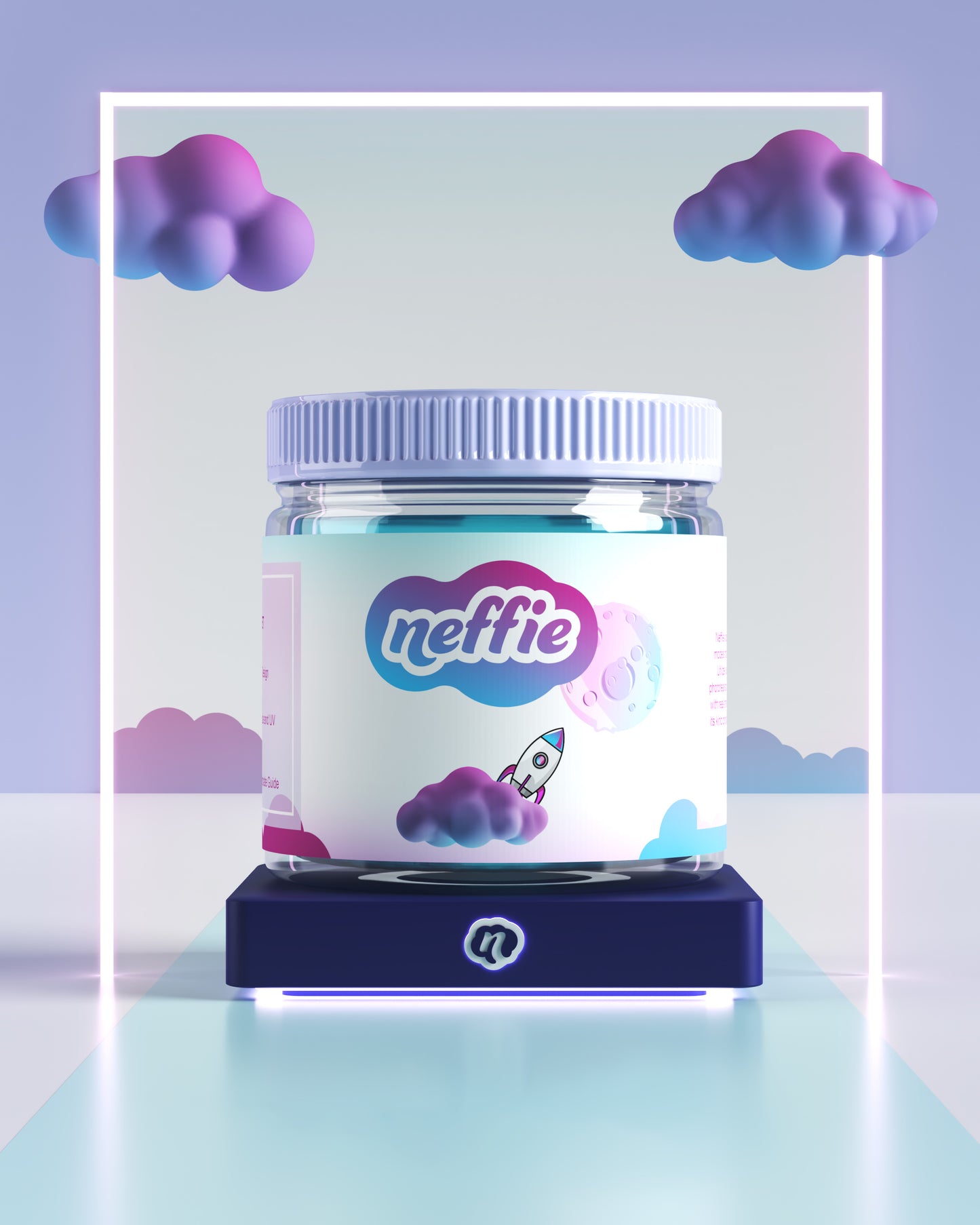 3D Jelly Bottle Template-Mockup