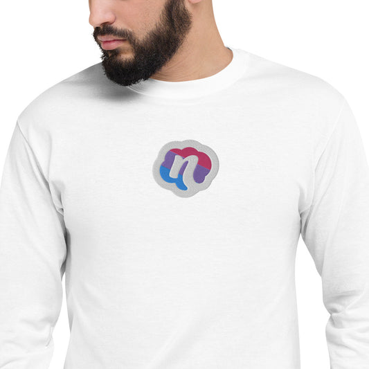 Neffie Men's Champion Long Sleeve Shirt With Embroidered Logo